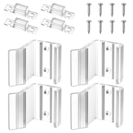 4 Packs RV Sliding Mirrored Door Latch, Universal Sliding Mirror Closet Latch Replacement Hardware with Screw and Fastener for Motorhomes, Storage, Travel, Camp, Kitchen, Cabinet