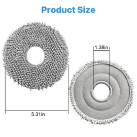 12 Pack Mop Pads for Roborock Saros 10R/QV 35A/Qrevo S/Qrevo Master/Qrevo Curv/Qrevo Slim/Qrevo Plus/Q Revo/Qrevo Pro/Qrevo Edge Robot Vacuum Cleaner,Washable Reusable Round Microfiber Mop Pads