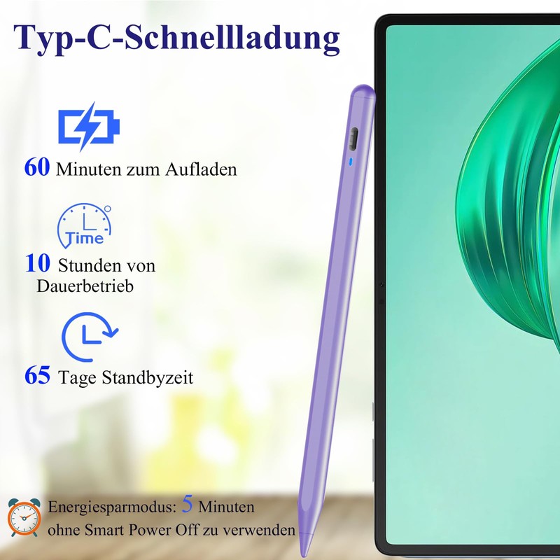 Kenkor Tablet Pen for Android, Stylus Pen for Touchscreen Purple