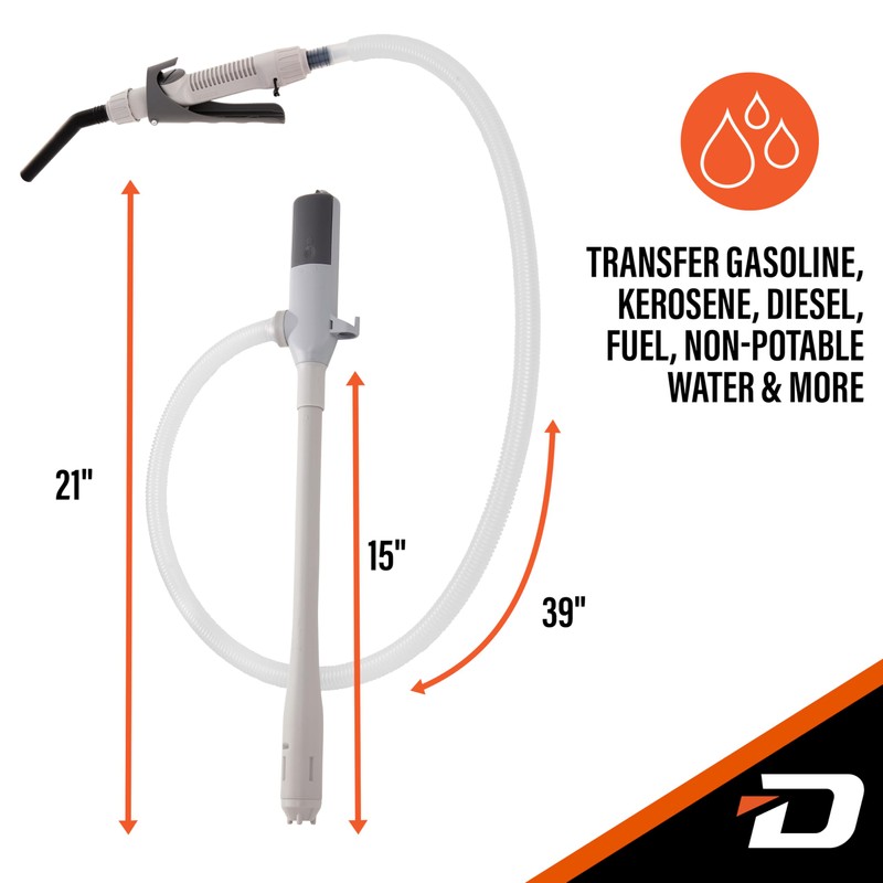 Deway Automatic Fuel Transfer Pump with Nozzle for Quick Flow