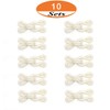 10 Sets White Covered Hook and Eye Fastenings Sewing Closure