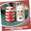 STOBAZA Set of 2 Ceramic Salt Pepper Christmas Jar Kitchen