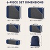 6-Piece Travel Compression Packing Cube Set with Mesh Panels and
