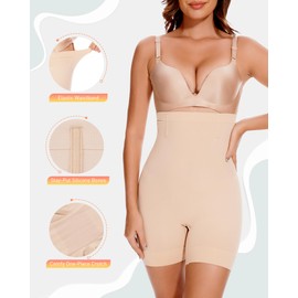 BESTENA Shapewear Shorts,High Waisted Shapewear for Women Tummy Control,Seamless Body Shaper Shorts Thigh Slimmer 3XL