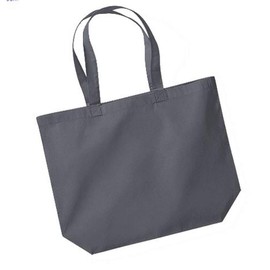 Westford Mill Maxi Tote Shopper Bag - Reusable and Sustainable - Graphite Grey