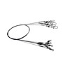 PetrisCatch Set of 5 Titanium Leaders with Carabiner, 25 cm,