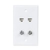 BUPLDET 2 Ethernet 2 Coax Wall Plate - Double Cat6
