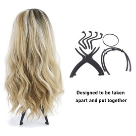OYUUJII Wig Stand,2 Pcs Wig Stands Holders for Long Short Hair