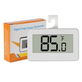 AITRIP 1PCS Digital Refrigerator Thermometer, Waterproof Freezer Room Thermometer LCD Digital Fridge Freezer Thermometer Monitor with Hanging Hook and Retractable Stand for Kitchen Home