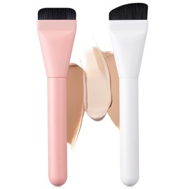 2pcs Super Thin Blade Makeup Flat Brush, Premium Makeup Brush for Blending Cream, Thin Brush Makeup Tool Flat Brush