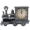 FAVOMOTO Grey Retro Train Clock Model Train Locomotive Clock Table