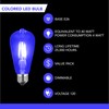 SLEEKLIGHTING LED 4Watt Filament ST64 Blue Colored Light Bulbs –