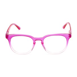 Retro Square Reading Glasses in Hot Pink Fade by Readers.com | The Decker | +1.00