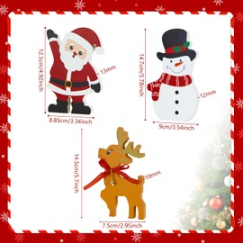Christmas Table Decorations, Christmas Wooden Table Sign Cute Winter Xmas Tabletop Decorations Christmas Snowman Santa Claus Elk Table Signs for Xmas Party Supplies Home Room Decor A4SDXBJ
