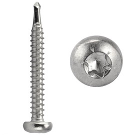 FASTON® Drilling Screws, Hexalobular 4.2 x 19 mm with Rounded Head, Form M Stainless Steel A2 V2A (Pack of 100) DIN 7504 Torx Self-Tapping Screws Drywall Screws Self-Tapping for Soft Metals