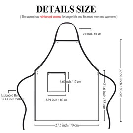 zvzvrog 5 Pack Black Chef Apron, Plain Catering Apron with Pocket for Men and Women, Apron for Waitress Servers (L, Non-adjustable)