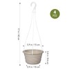 VOSAREA 4pcs Plastic Hanging Planters Hanging Plant Containers with Drainage