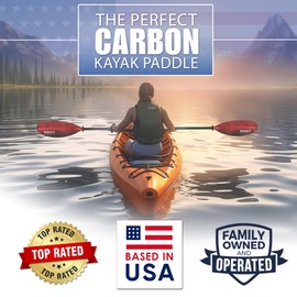 Best Marine and Outdoors Kayak Paddle, Carbon Fiber Shaft & Fiberglass Reinforced Polypropylene Blades, 220cm, 234cm, 250cm, Lightweight Kayak Paddles for Adults (Red Cloud, 250 CM)