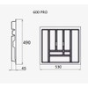 REJS KITCHEN CUTLERY TRAY PRO (530mm x 490mm - TO