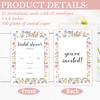 GOLRMC Wildflower Bridal Shower Invitations, Boho Floral Spring Garden Party