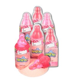 Valentine's Day Baby Bottle Pops – Pack of 6 – Strawberry & Tropical Punch – Lollipops With Candy Dipping Powder