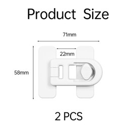 2 Pcs Baby Proof Toilet Locks, Toilet Lid Safety Lock, White Plastic Universal Toilets Lock, Easy Install Child Locks, for Most Toilets, for Baby Toddler Child Providing Invisible Protection
