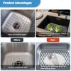 Finphoon Sink Protectors for Kitchen Sink,2pcs Kitchen Sink Mat, 13.8''