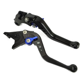 HONDA Aluminum Short Brake Clutch Lever, 6 Levels Adjustment, Fits CB400SF, Rebble 250 / 500, NC700S/X, etc. H01 Black (Blue)