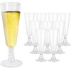eMKay® Pack of 24 Clear Plastic Champagne Flutes/Glasses 140ml
