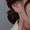 Chunky Gold Hoop Earrings for Women, Gold Plated Thick Triple