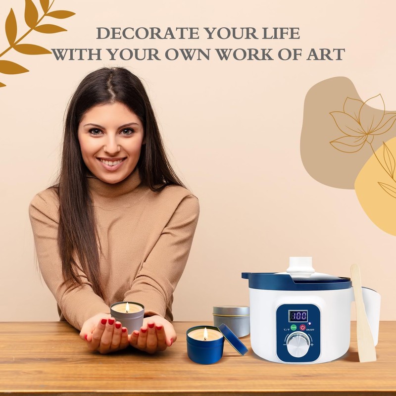 DIY Candle Making Kit for Adults with Smart Wax Melting