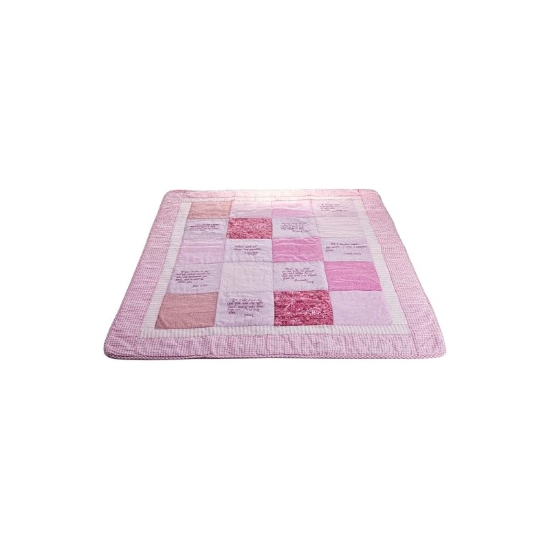 ® Embroidered Scripture Baby Quilt, Pink