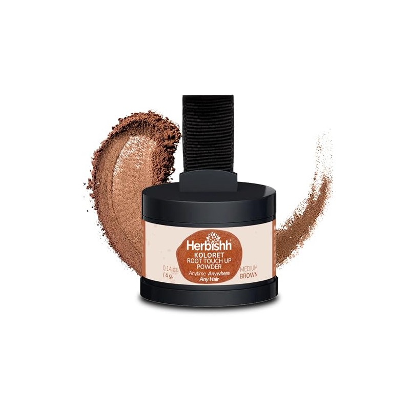 Herbishh Hair Root Touch-Up Powder For Women & Men Medium