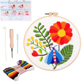 Punch Needle Kit for Beginners Set, Punch Needle Kit for Beginners, Easy-to-Use Punch Needle for DIY Crafts Creative Needle Punch Kit and Embroidery Kits Home Decor