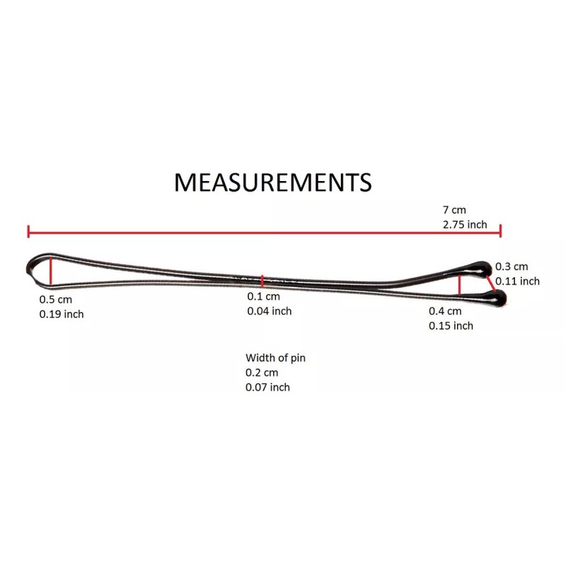 Kleravitex 2.75 Pins De Cabello De Bobby Jumbby Negro -