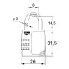 IFAM | CS Series Padlock | Model C25S | Wide