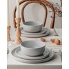Famiware Milkyway Plates and Bowls Set, 12 Pieces Dinnerware Sets,