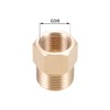 sourcing map Brass Threaded Pipe Fitting G1/2 Male X G3/8