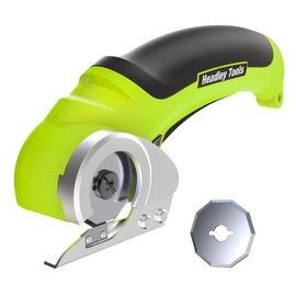 Headley Tools Cordless Cardboard Cutter 4.2V, Electric Mini Box Cutter,Rechargeable Electric Scissors,Carpet cutter with a Replacement Blade & Safety Lock for Packages/Leather/Plastic/Carton, Green