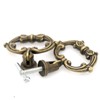 LXZ 6 Sets Distressed Antique Brass Finished Vintage Cabinet Pulls
