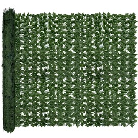 DOPGIB Artificial Ivy Privacy Fence Roll Screen,128" by 72" (64 SQFT) UV-Anti Faux Hedge Fence and Fake Ivy Vine Leaf Wall Panels for Indoor&Outdoor Green Backdrop, Garden Greenery Decor