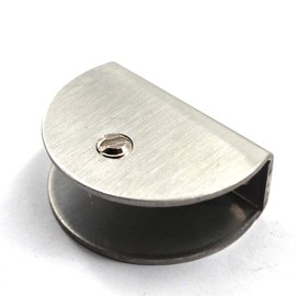 Glass Clamp Bracket 6-10mm Stainless Steel Glass Shelf Clips Wall Mounted Glass Shelf Support Shelf Bracket (Pack of 6)