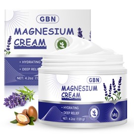 GBN Magnesium Cream for Sleep - Natural Body Lotion for Muscles & Joints Relaxation - Hydrating Magnesium Lotion, Fast-Absorbing & Non-Greasy (Lavender)