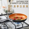 MICHELANGELO 12 Inch Frying Pan with Lid, Nonstick Copper Frying