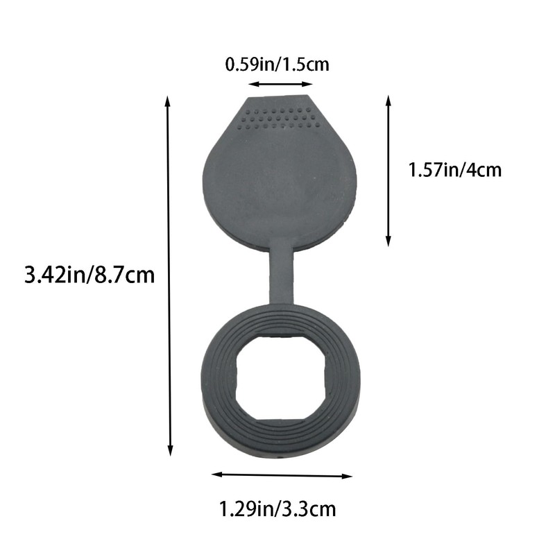 WELWIK 6PCS 19mm Door Lock Dust Cover Black Plastic Keyhole
