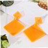 Ipetboom 4 Pairs Exaggerated Geometric Dangler Acrylic Earrings Yellow Orange