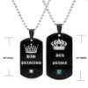 Uloveido His Princess Her Prince Crown Pendants Matching Couples Dog