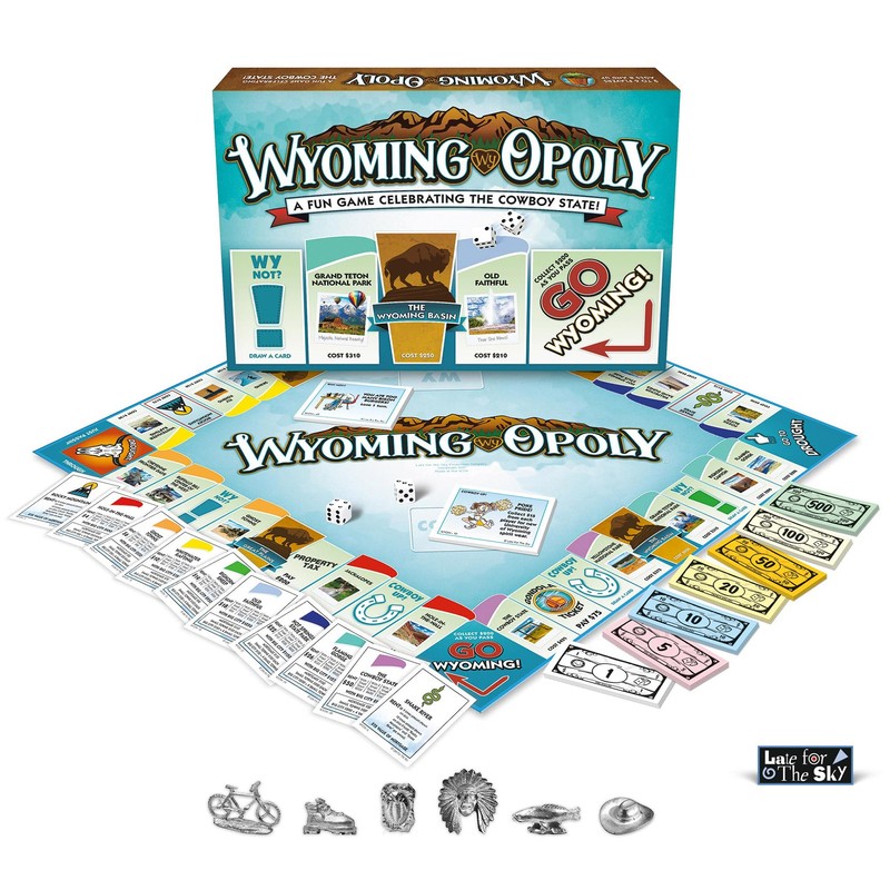 Late For The Sky: Wyoming-Opoly - State Themed Family Board