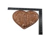 1PCS Heart Shaped Rattan Basket,Heart-Shaped Woven Storage Basket Simulation Rattan