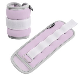 1 Pair of Weight Cuffs for Wrists Ankle, 0.25/0.5 kg Ankle Weights Set, Weight Cuffs Hand Foot, Arm Weights Ankle Weight for Fitness, Running, Gymnastics, Yoga, Dancing (Purple, 2 x 0.25 kg)